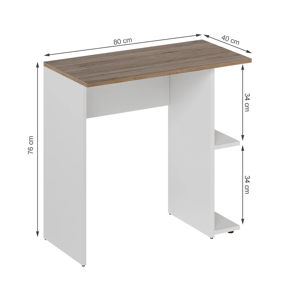 Bureau in Wit/Kunstnijverheid on white background