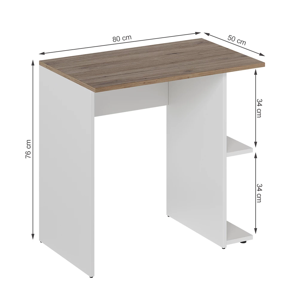Bureau in Wit/Kunstnijverheid on white background