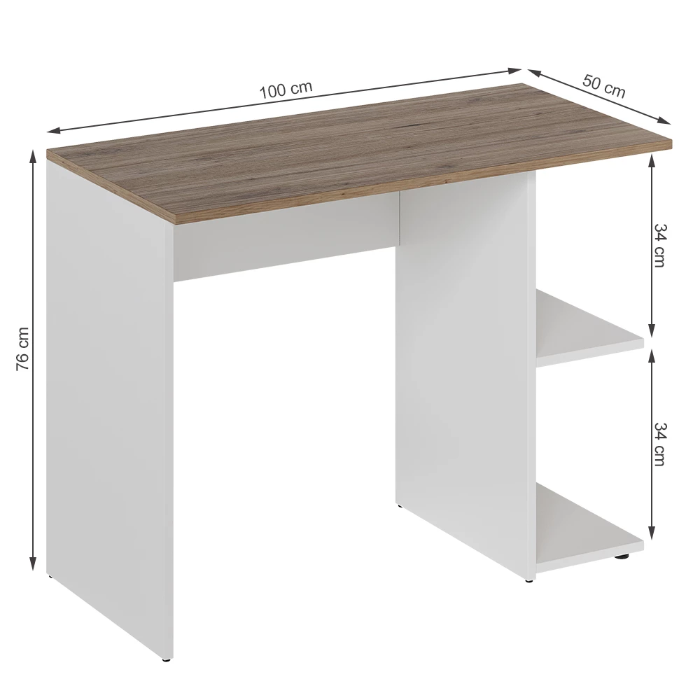 Bureau in Wit/Kunstnijverheid on white background