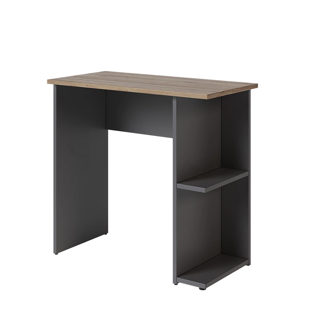 Skrivebord i farven Antracit på hvid baggrund