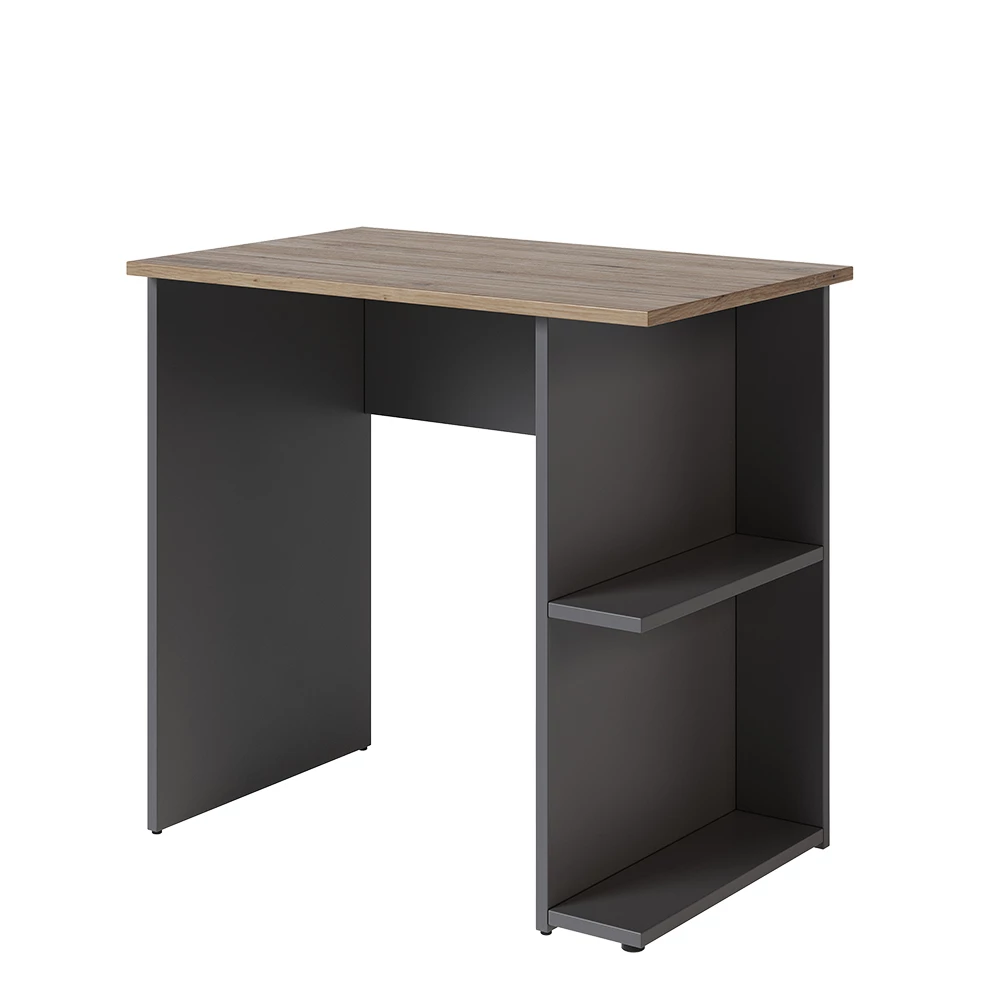 Skrivebord i farven Antracit på hvid baggrund