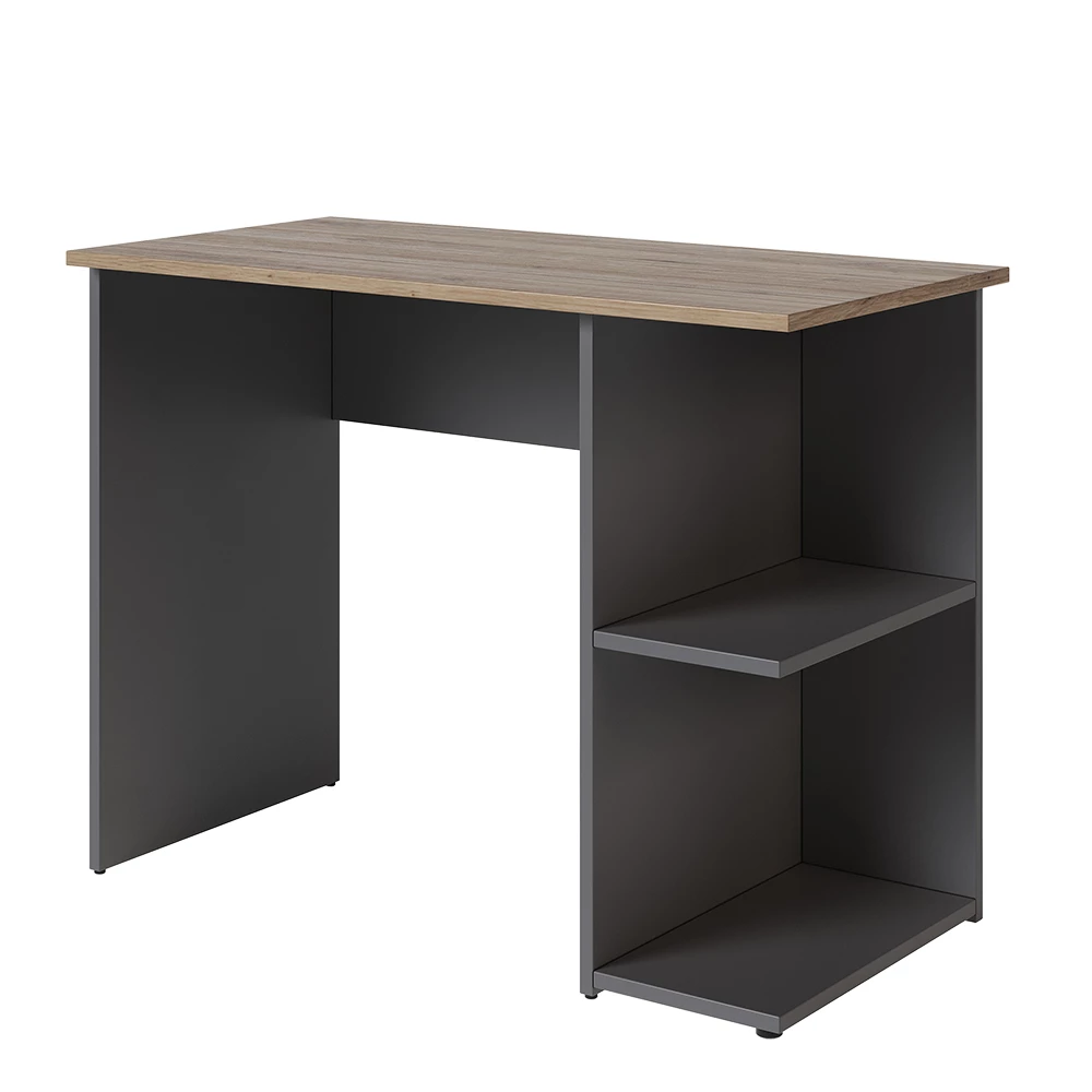 Skrivebord i farven Antracit på hvid baggrund