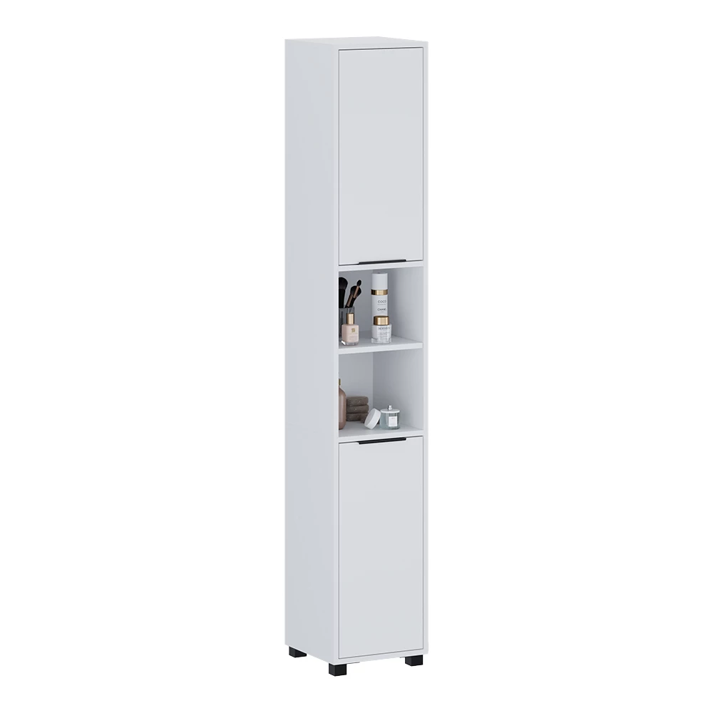 Badkamerkast in Wit on white background with decorative elements