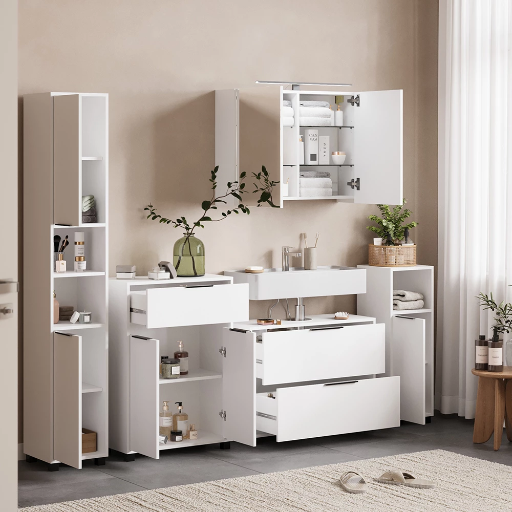 Badkamermeubelset Alina Wit 5-delig Vicco
