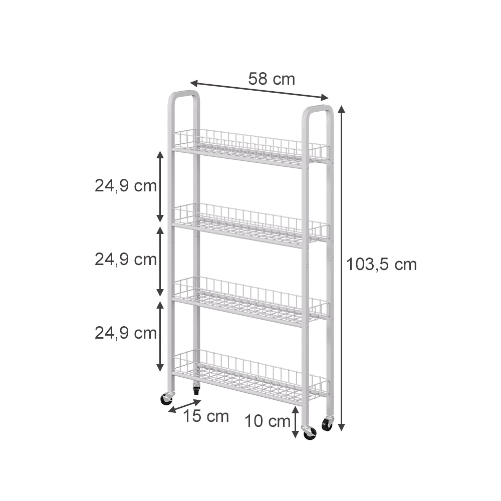 Mobilni stalak u boji Bijela   na bijeloj pozadini