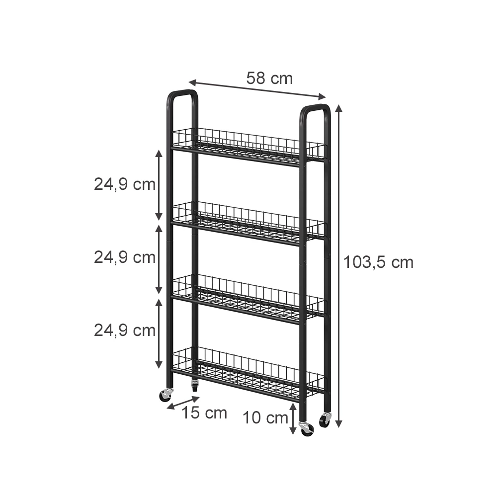 Mobilni stalak u boji Crna   na bijeloj pozadini