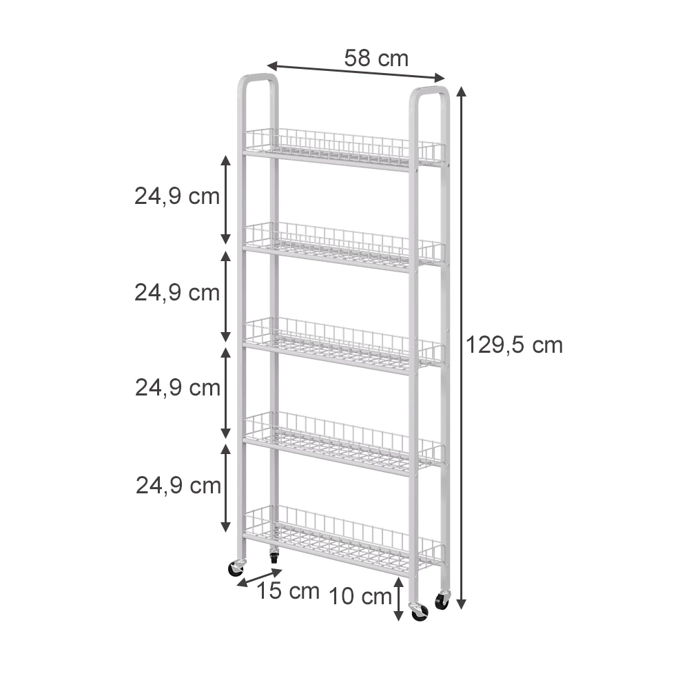 Mobilni stalak u boji Bijela   na bijeloj pozadini