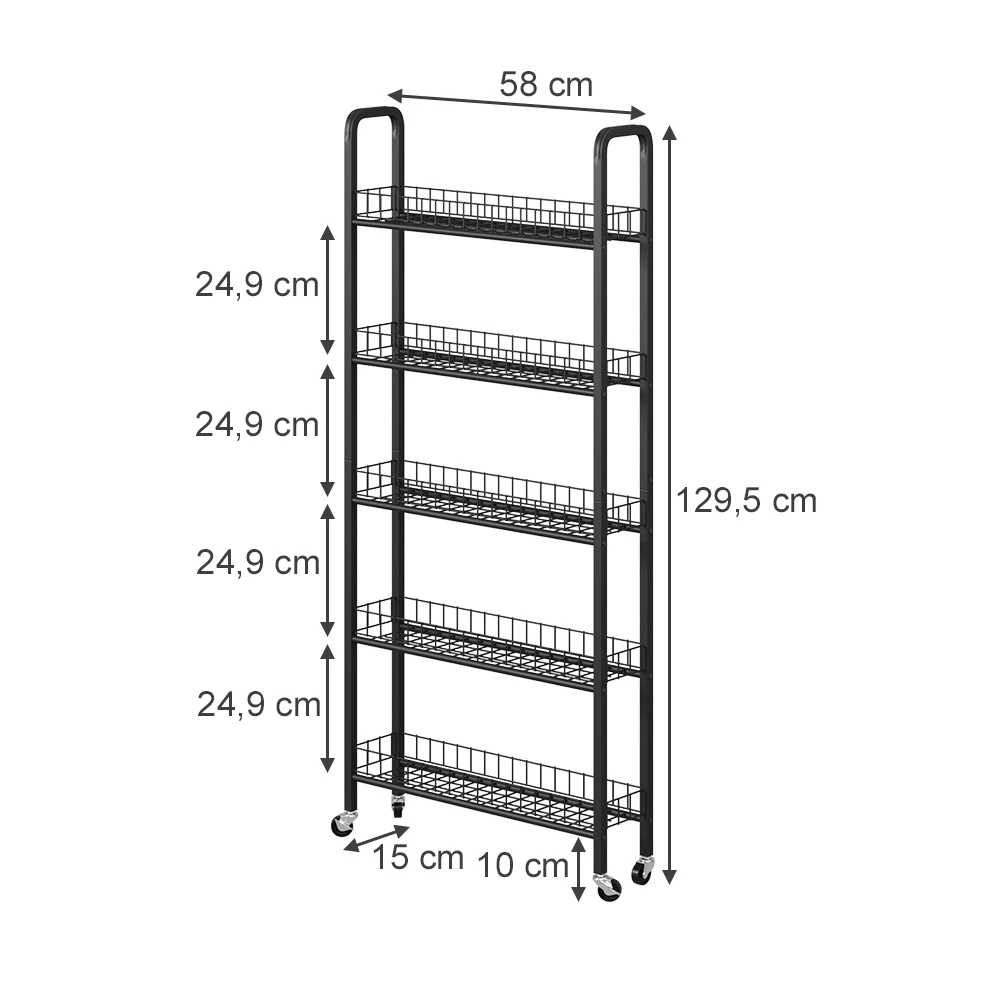 Mobilni stalak u boji Crna   na bijeloj pozadini