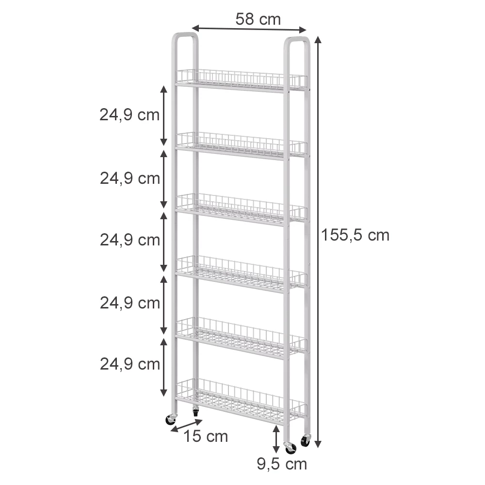 Mobilni stalak u boji Bijela   na bijeloj pozadini