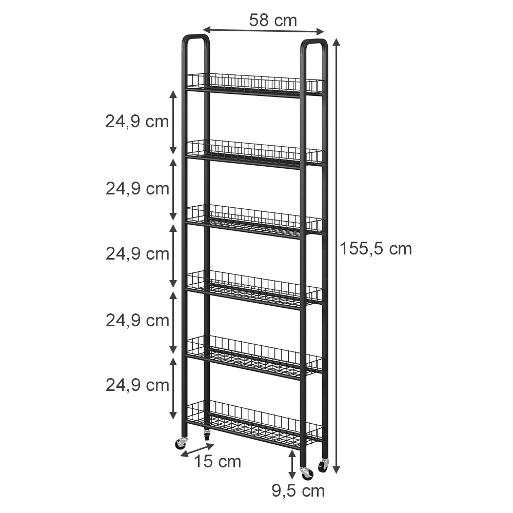Mobilni stalak u boji Crna   na bijeloj pozadini