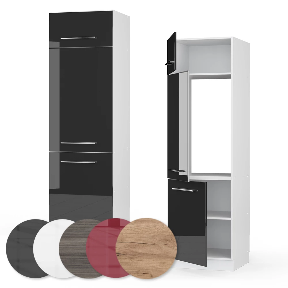 Close-up of Szafka na lodówkę in Antracyt wysoki połysk, showing texture/details