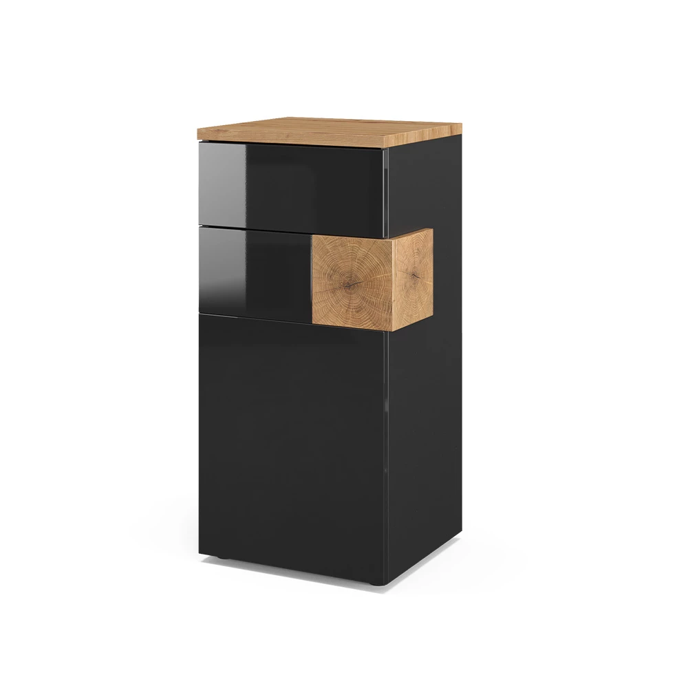 Midi skrinka in antracitová on white background