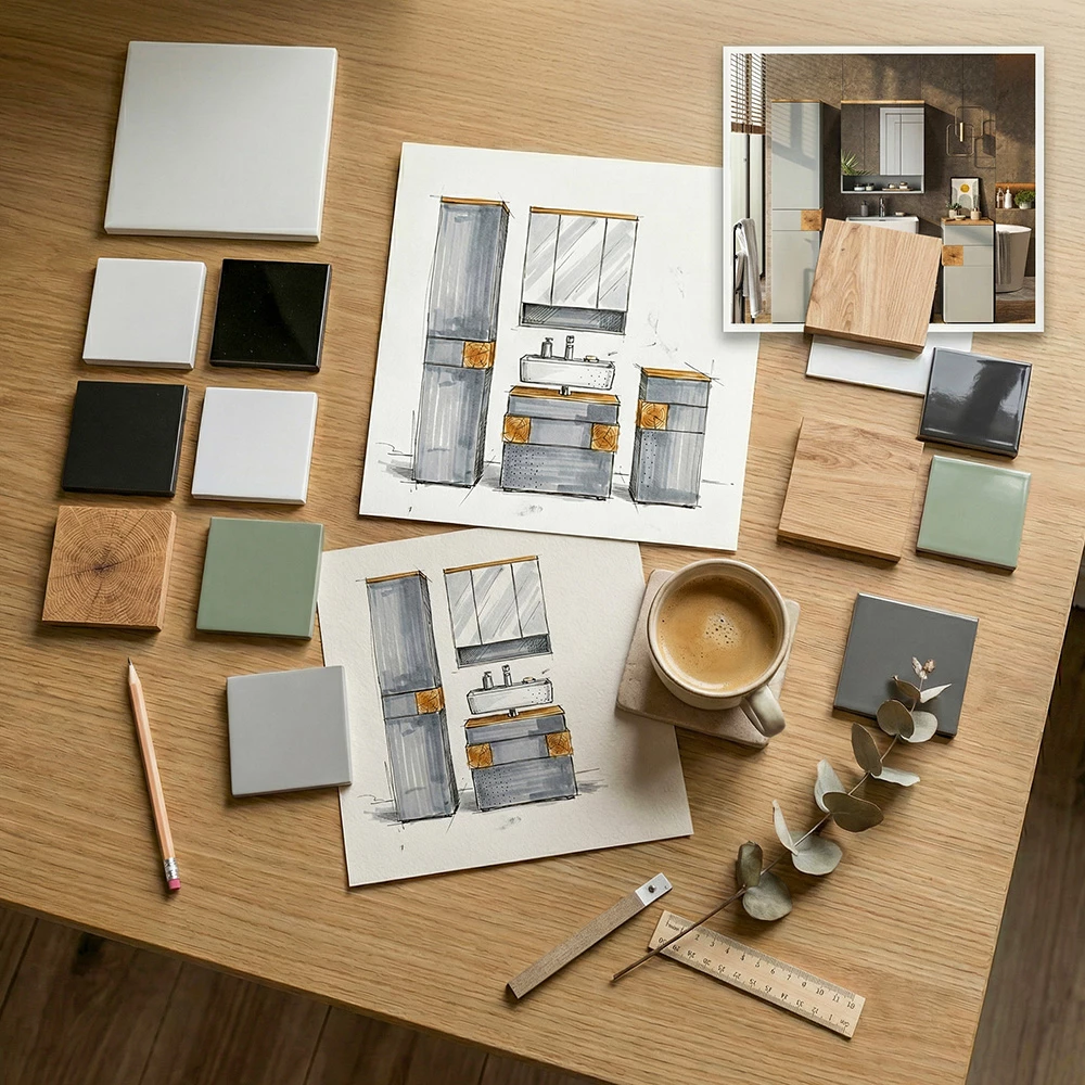 Bathroom cabinet Eden Anthracite 40 x 184.2 cm Vicco