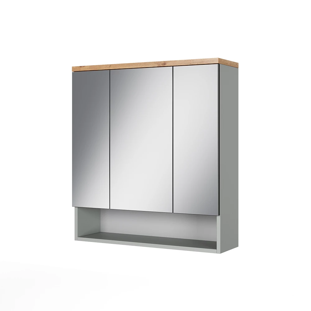 Badkamerspiegelkast in Grijs on white background