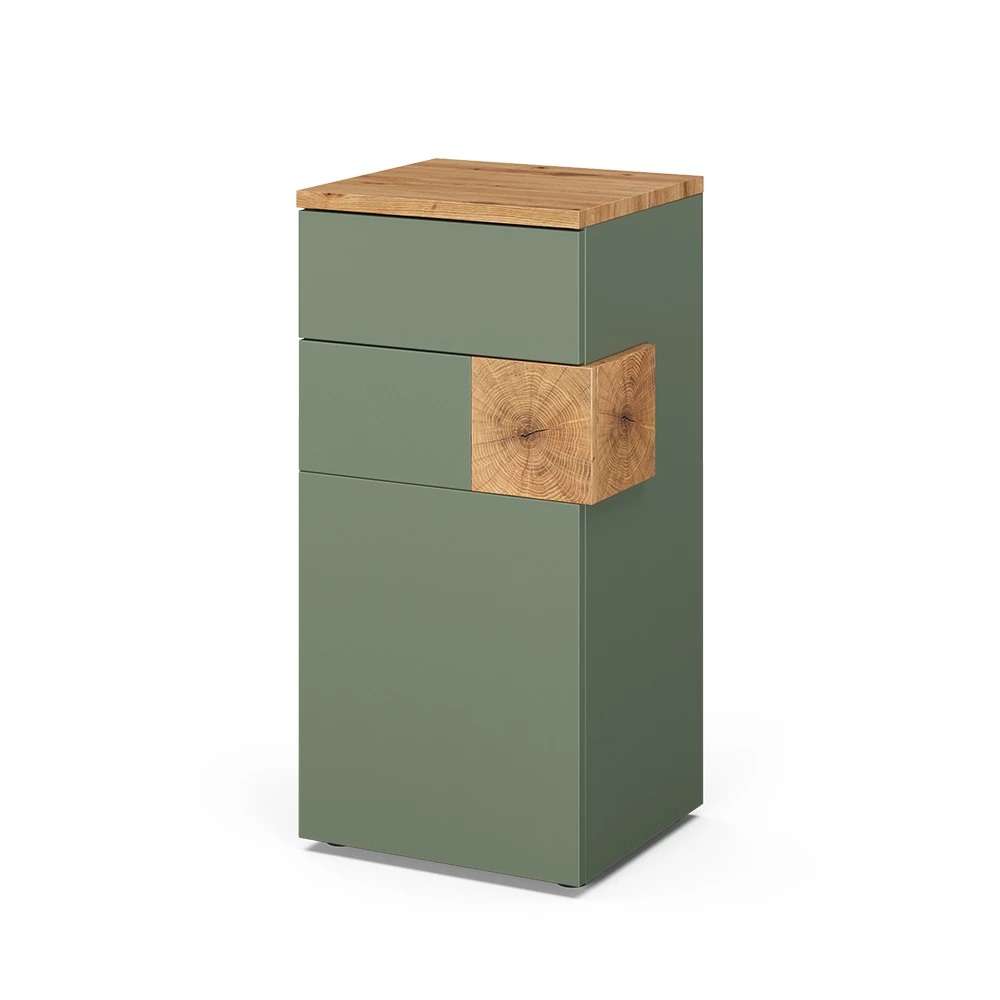 Midischrank in Grün auf weißem Hintergrund