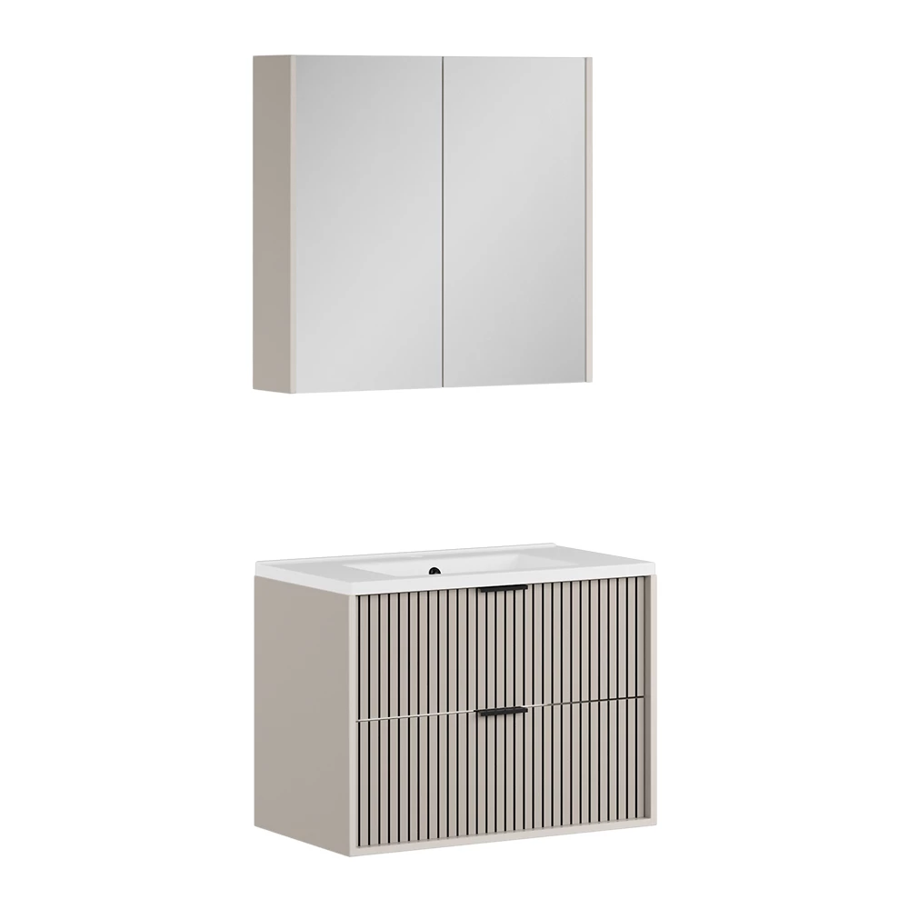 Badkamermeubelset in Kasjmier on white background