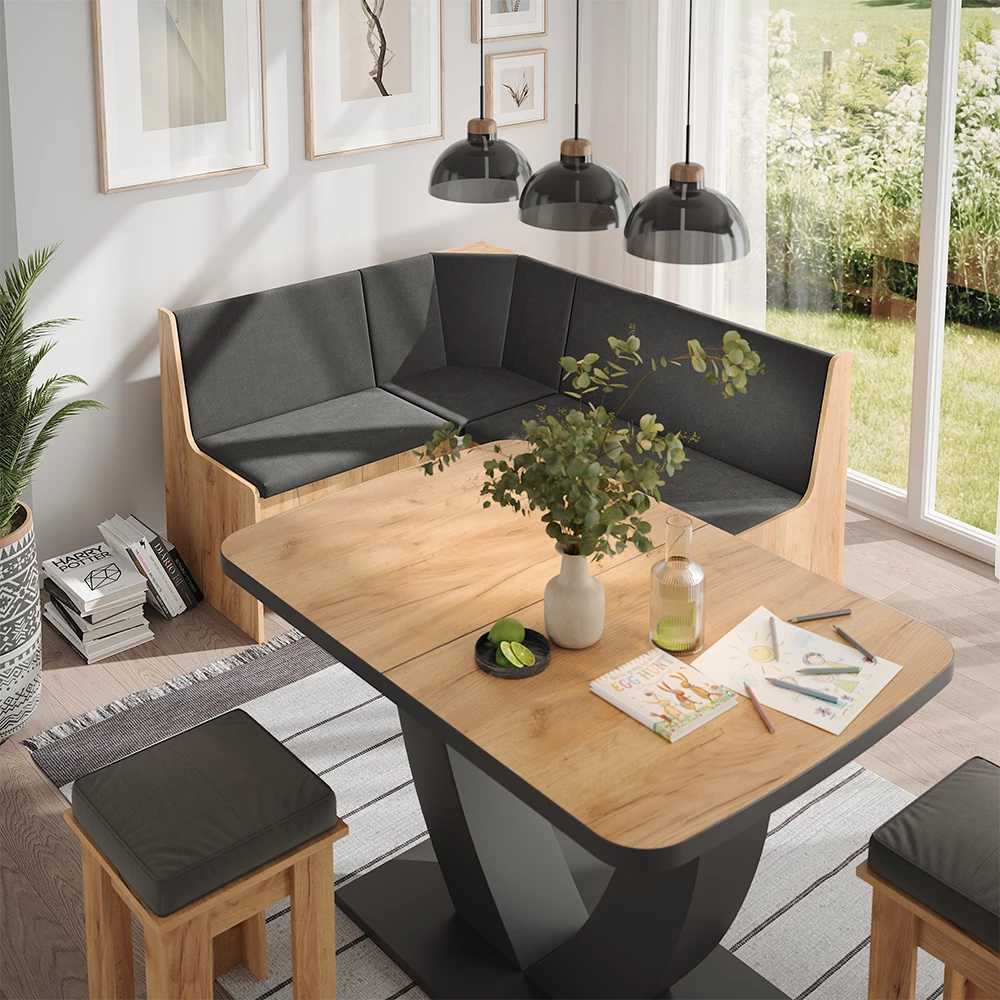Esszimmer-Eckbank Ramon Goldkraft Eiche 150 x 51 cm mit Stauraum Vicco | Goldkraft Eiche | 150x120 cm