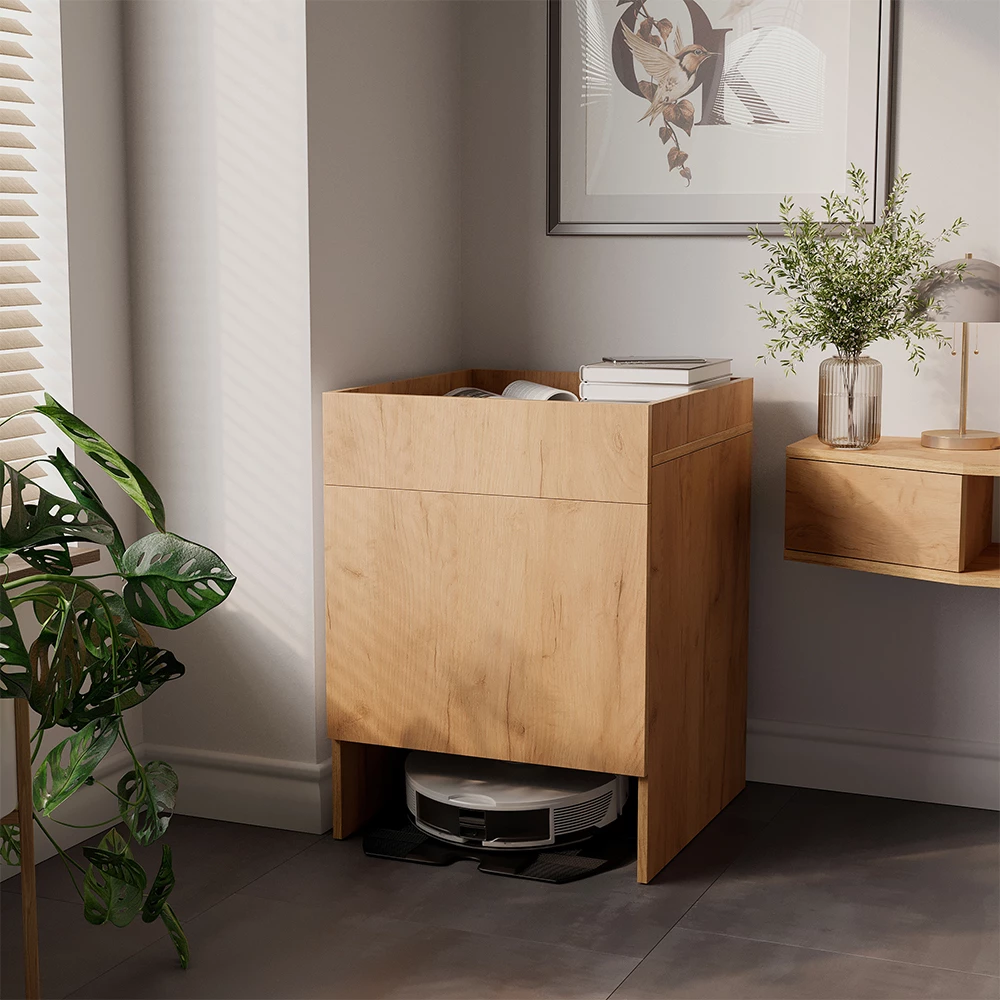 Universalschrank in Goldkraft Eiche auf weißem Hintergrund
