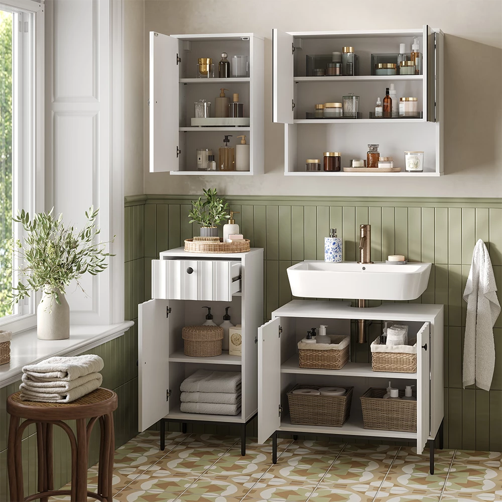 Badkamerkast Eliza Witte golf 40 x 65 cm Vicco