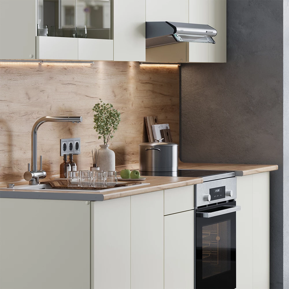 Close-up of Keukenblok in Beige, showing design and surface details
