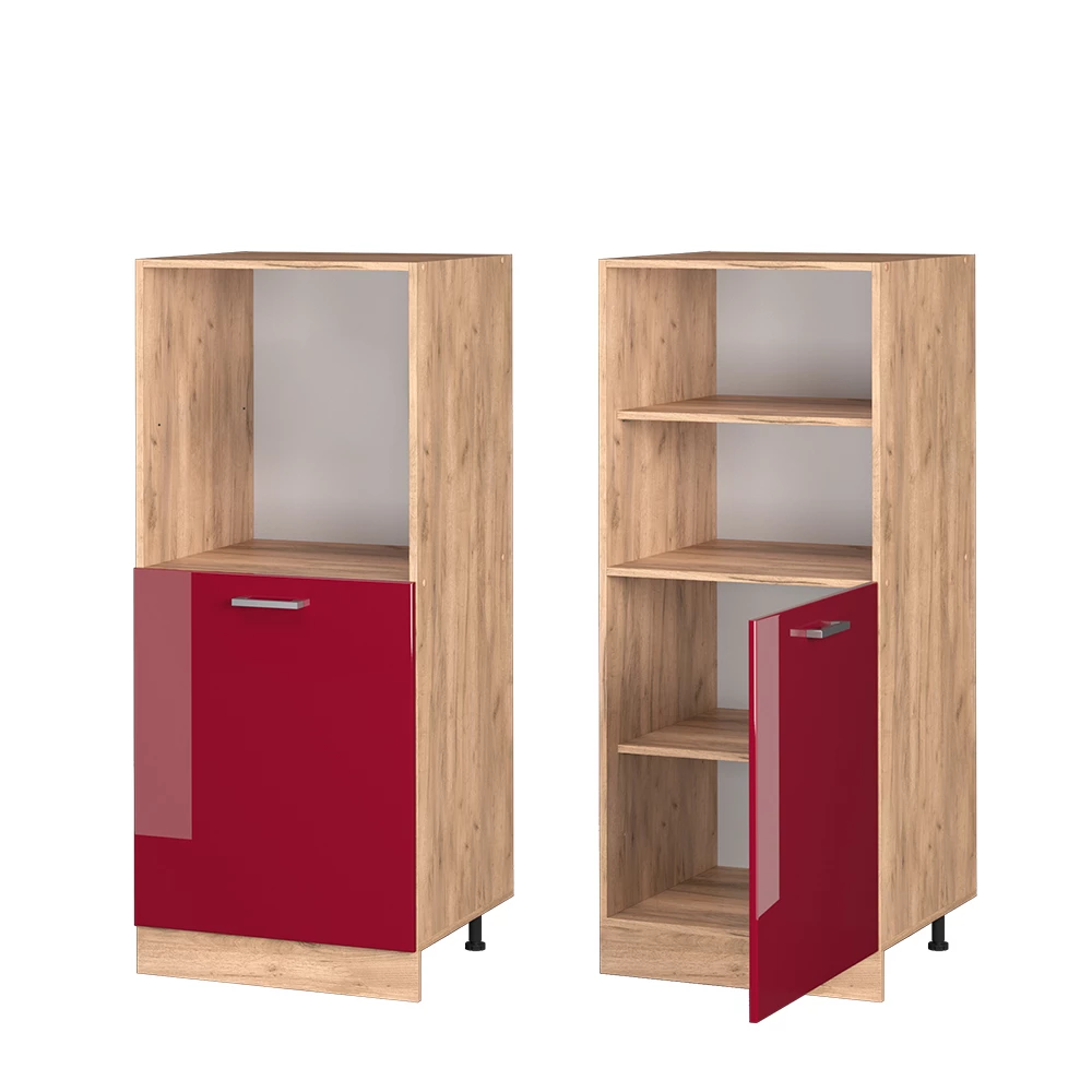 Herdumbauschrank R-Line Rot Hochglanz 60 cm livinity®