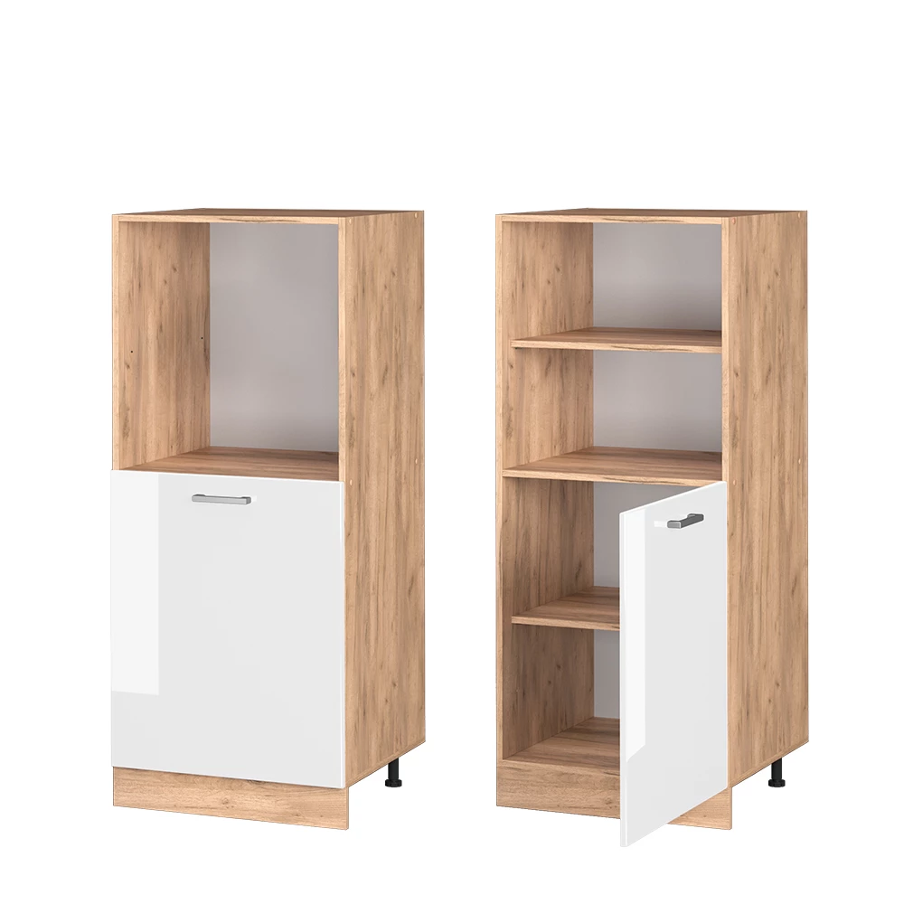 Sütőház szekrény R-Line Fehér magasfényű 60 cm Vicco