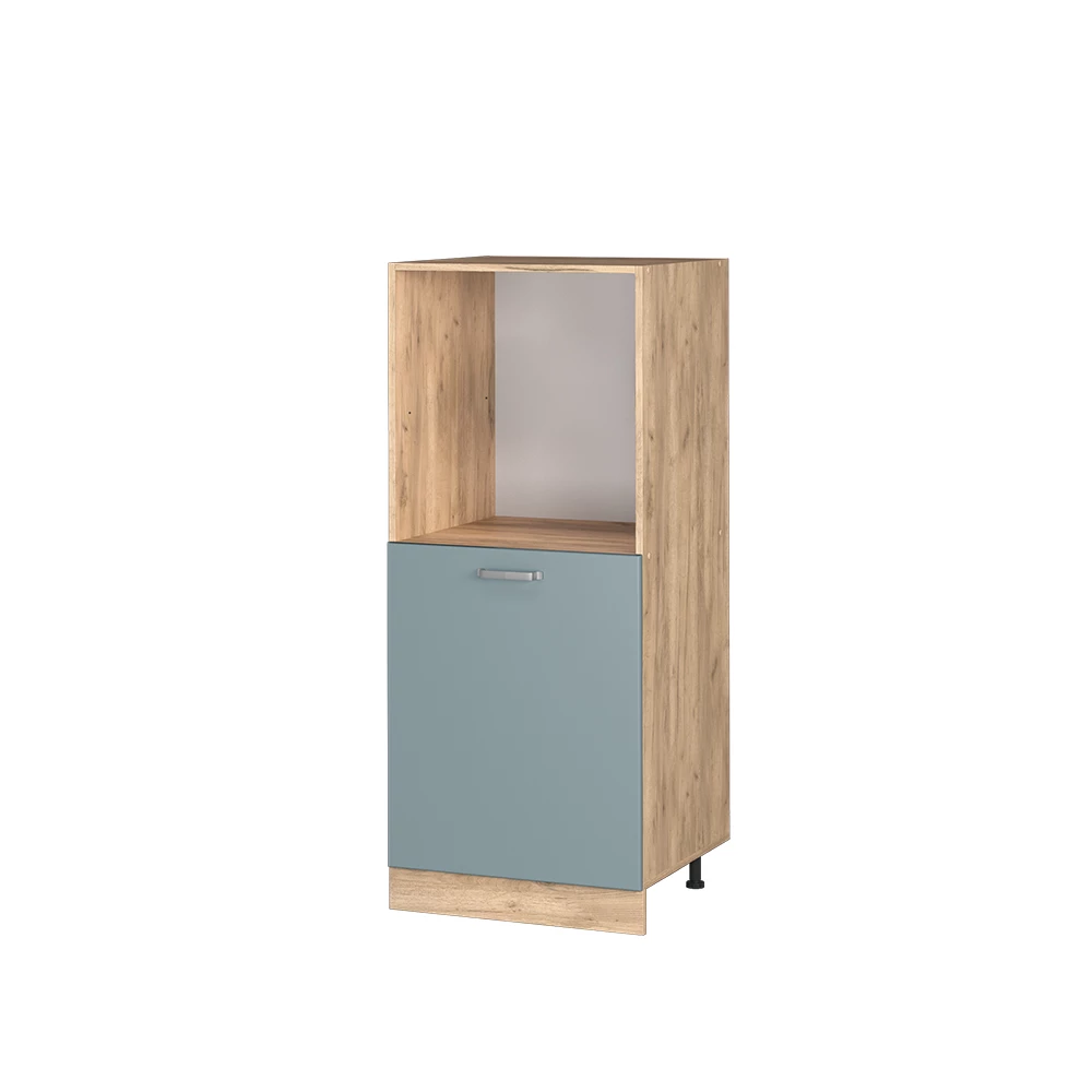 Skrinka na prestavbu sporáka in Modrošedá on white background