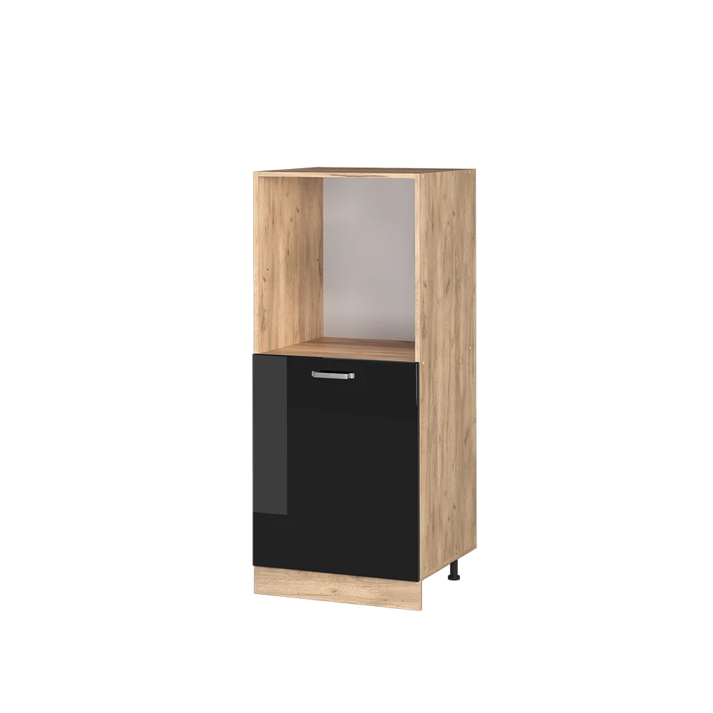 Armário de conversão de fogão in Preto alto brilho on white background