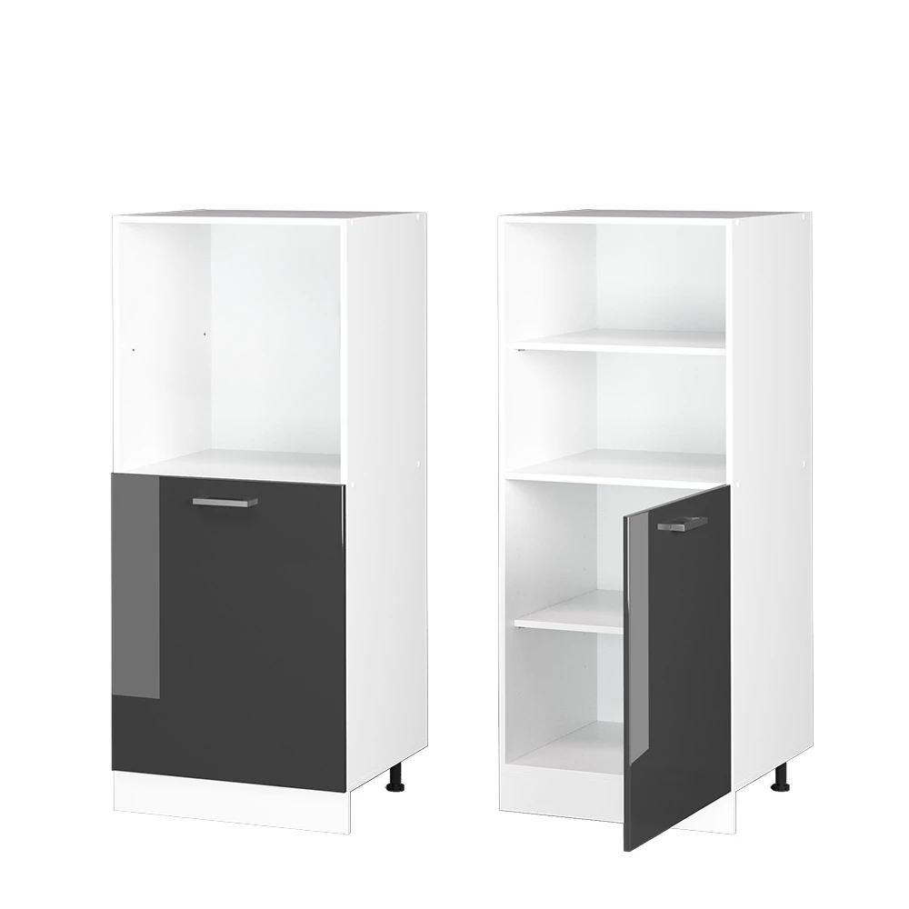 Herdumbauschrank R-Line Anthrazit Hochglanz 60 cm Vicco