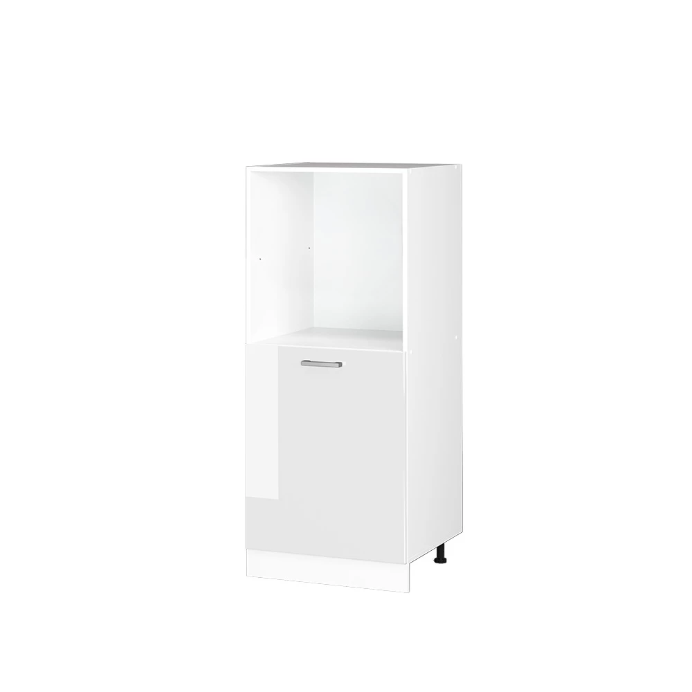 Armario para horno empotrado en Blanco alto brillo sobre fondo blanco