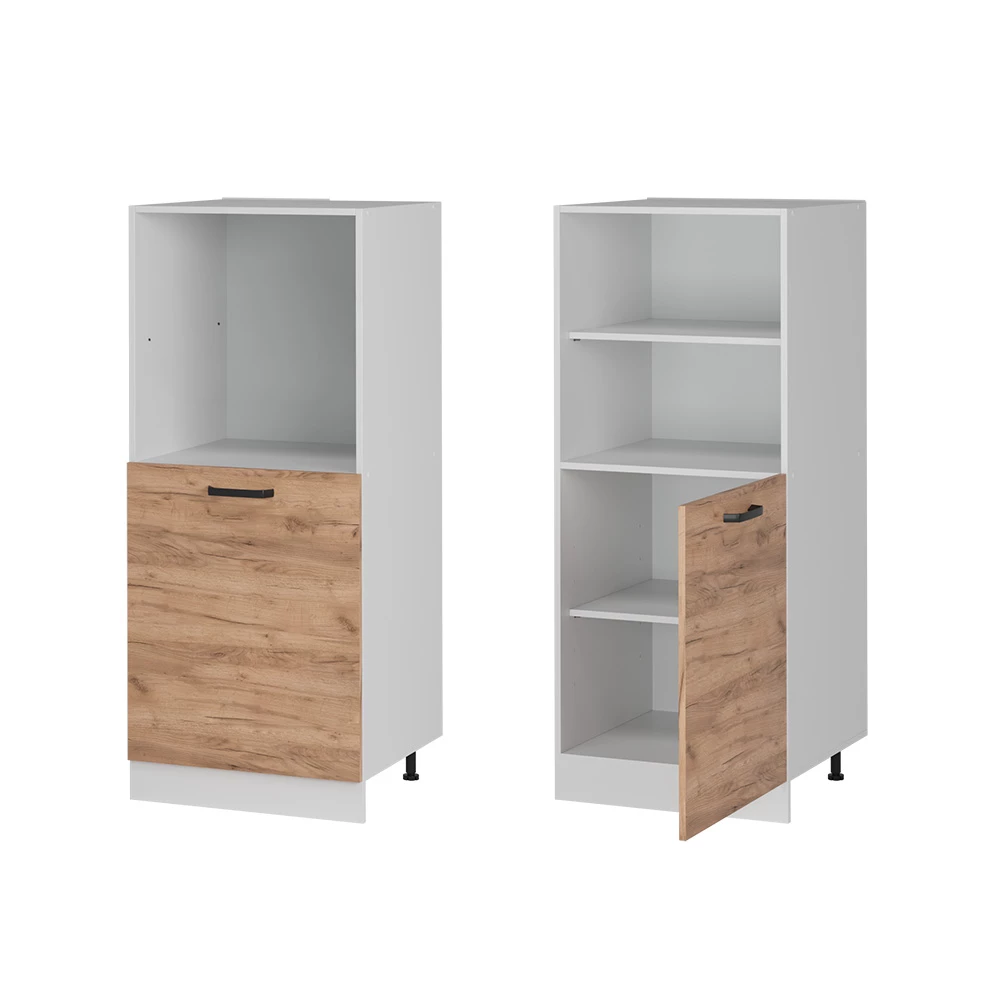 Meuble pour four R-Line Chêne doré/Blanc 60cm Vicco