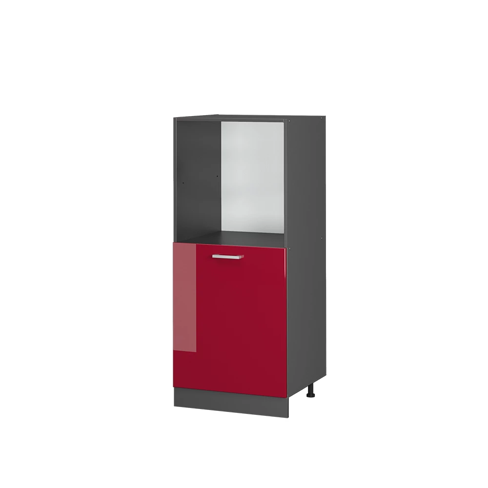 Sütőház szekrény Vörös magasfényű színben fehér háttéren