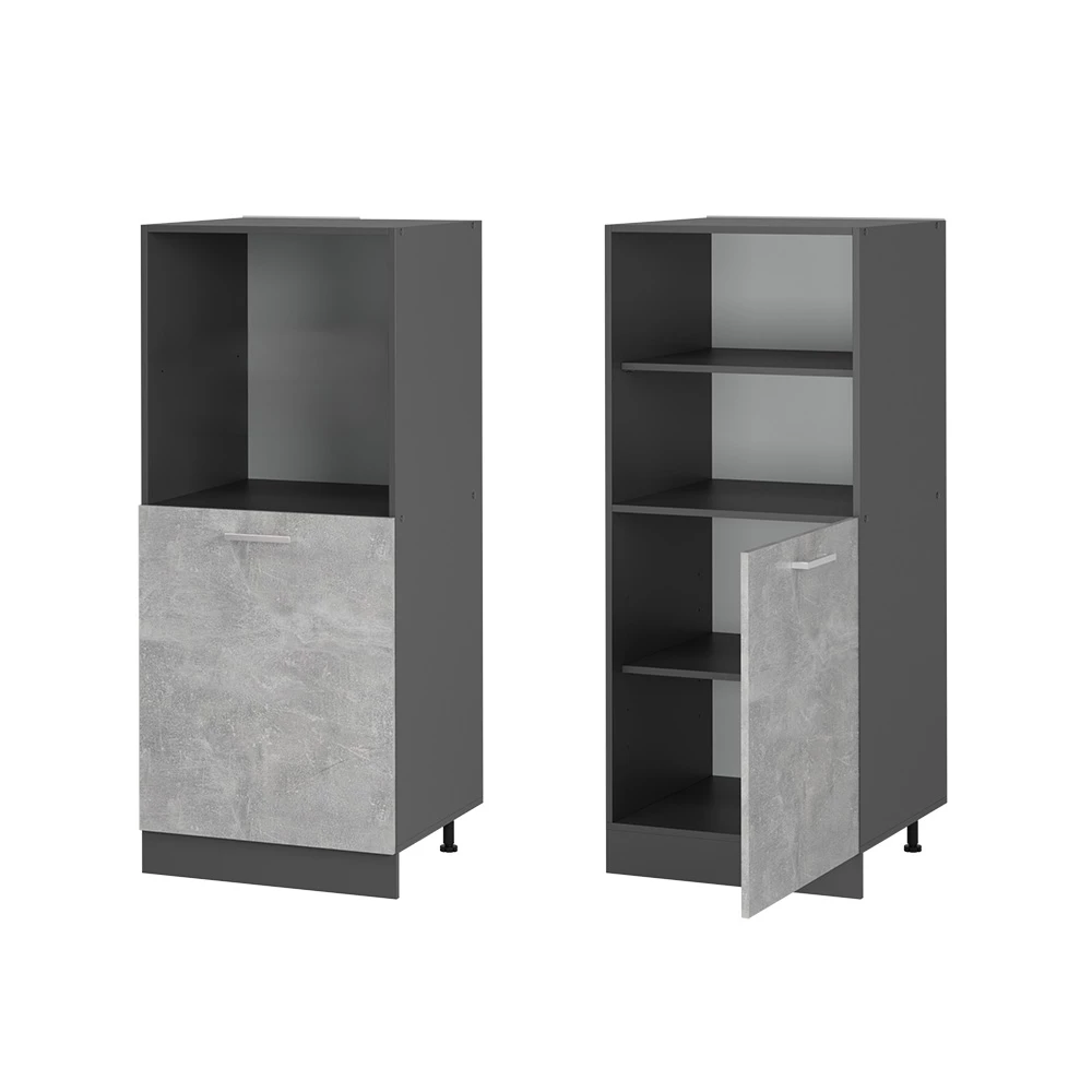 Herdumbauschrank R-Line Beton/Anthrazit 60 cm Vicco
