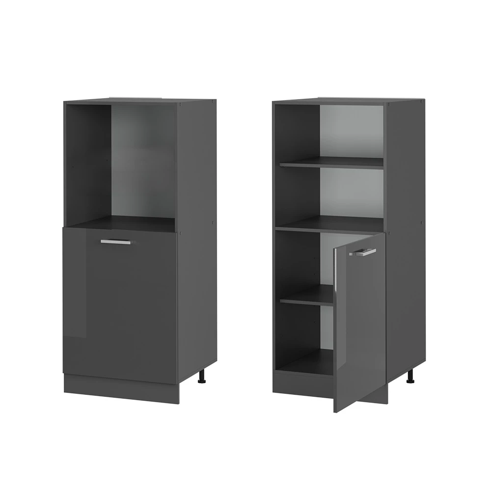 Ovenombouwkast R-Line Antraciet Hoogglans 60 cm Vicco