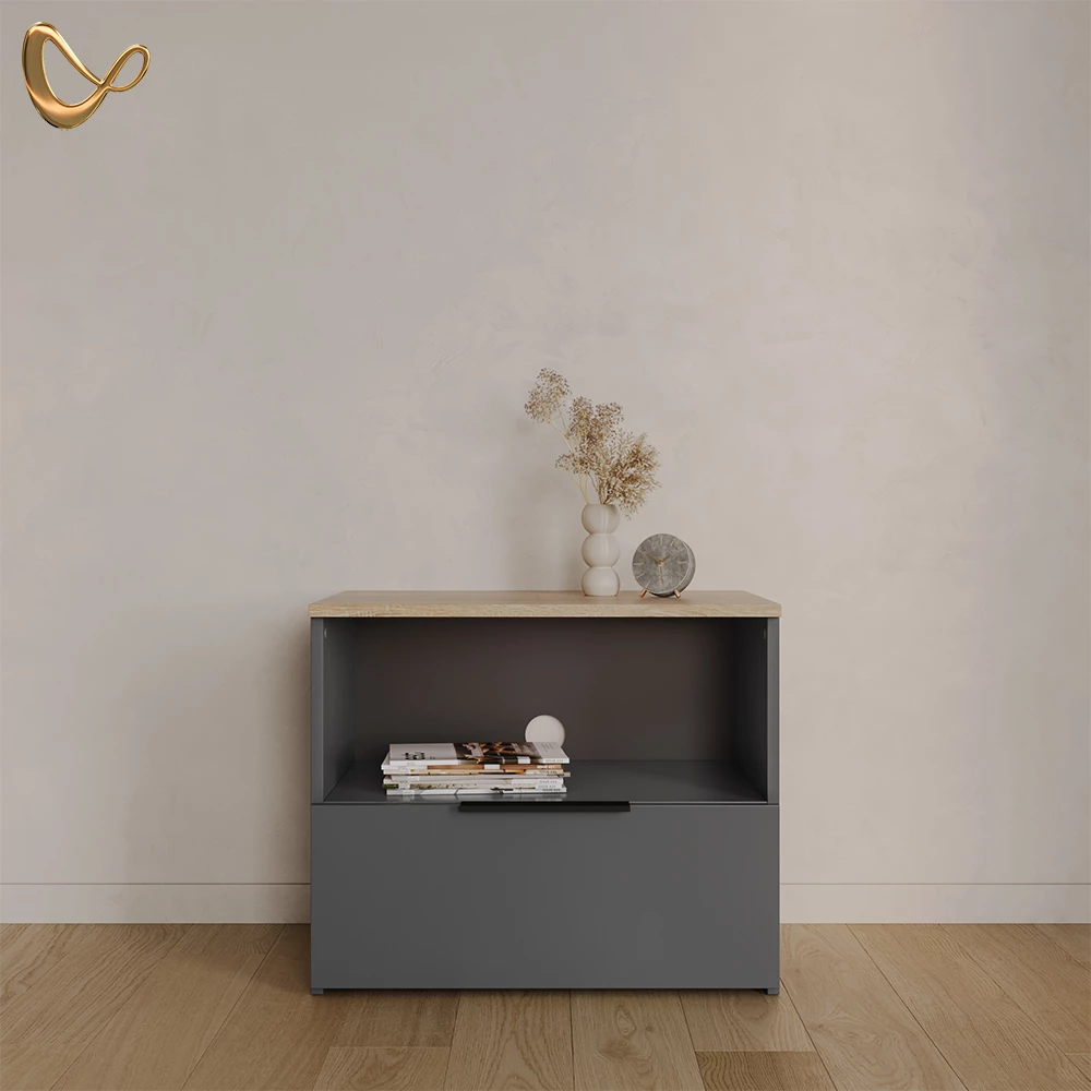 Lowboard Piave Anthrazit/Sonoma 60 x 50 cm mit Schublade livinity®