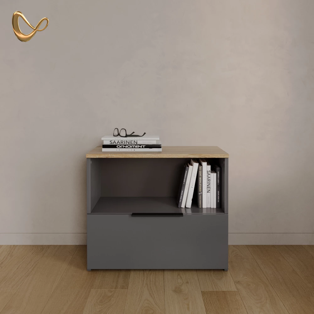 Kommode Piave Anthrazit/Sonoma mit klappe livinity®
