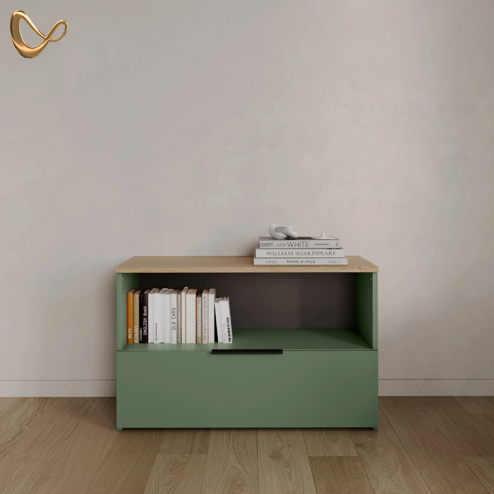 Kommode Piave Grün mit 1 geschlossenem Fach livinity®