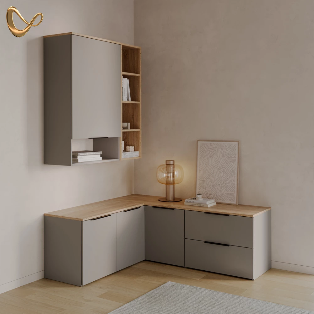 Wohnwand Piave Greige 5 Teile livinity®