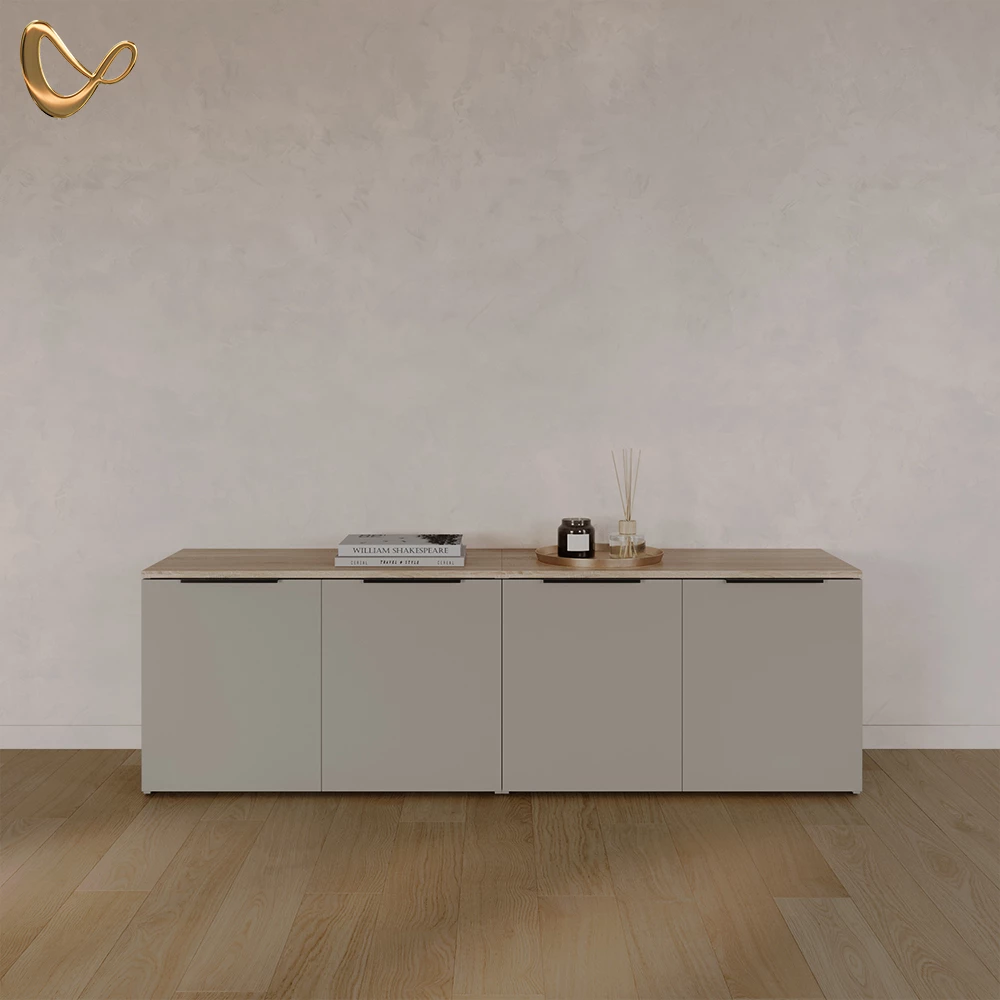 Wohnwand Piave Greige 2 Teile livinity®