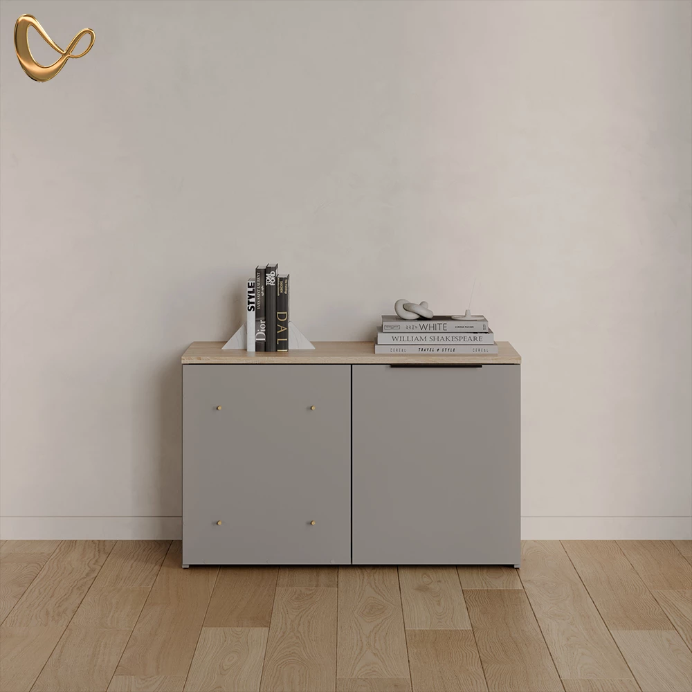 Eckkommode   Piave Greige mit Tür livinity®