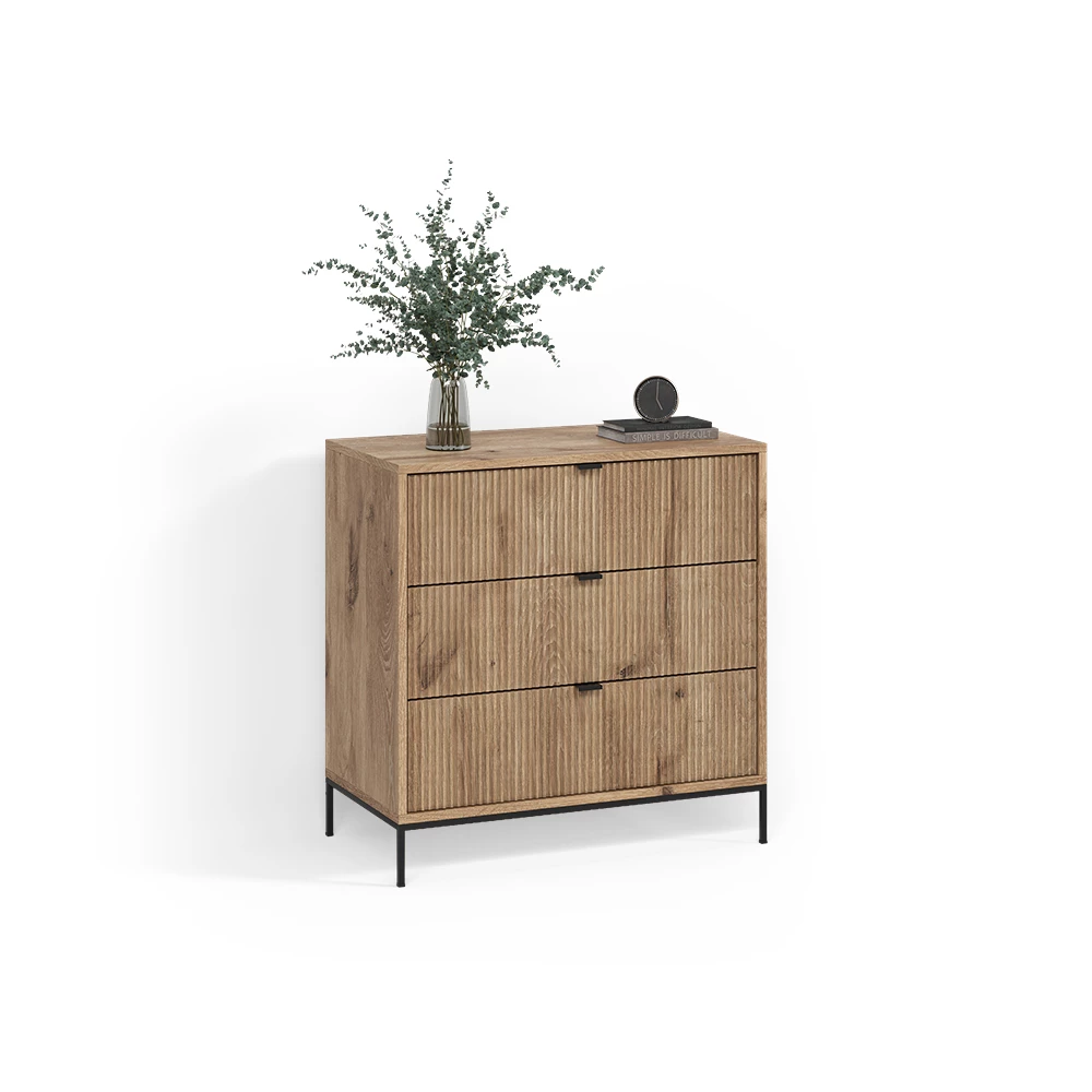 Kommode  in Viking Oak auf weißem Hintergrund