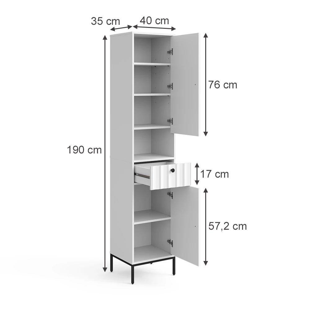 Badrumsskåp in Vit on white background