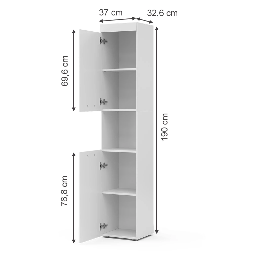 Meuble salle de bain en Blanc sur fond blanc