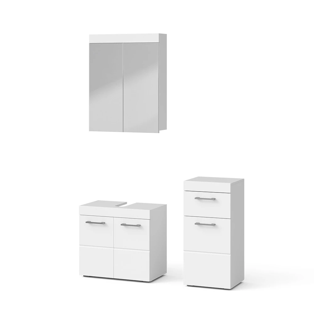 Garnitura kopalniškega pohištva v Bela na belem ozadju