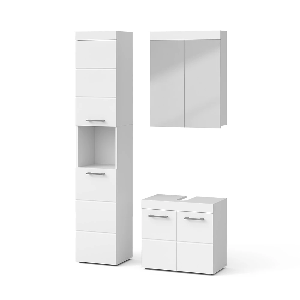 Meubles bain en Blanc sur fond blanc