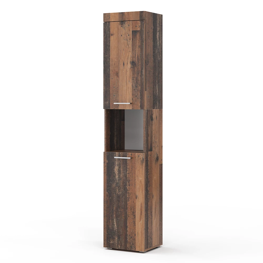 Badschrank in Oldstyle auf weißem Hintergrund