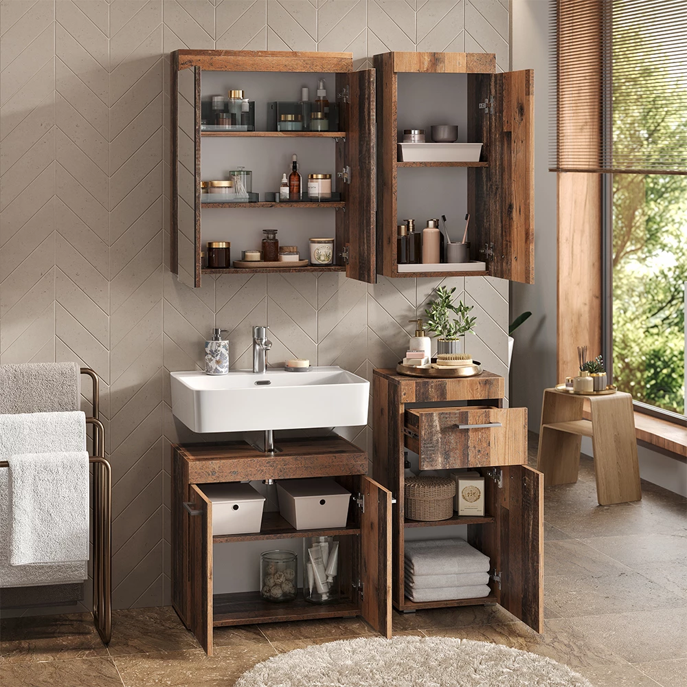 Gros plan de Armoire suspendue en Oldstyle, montrant le design et les détails de surface