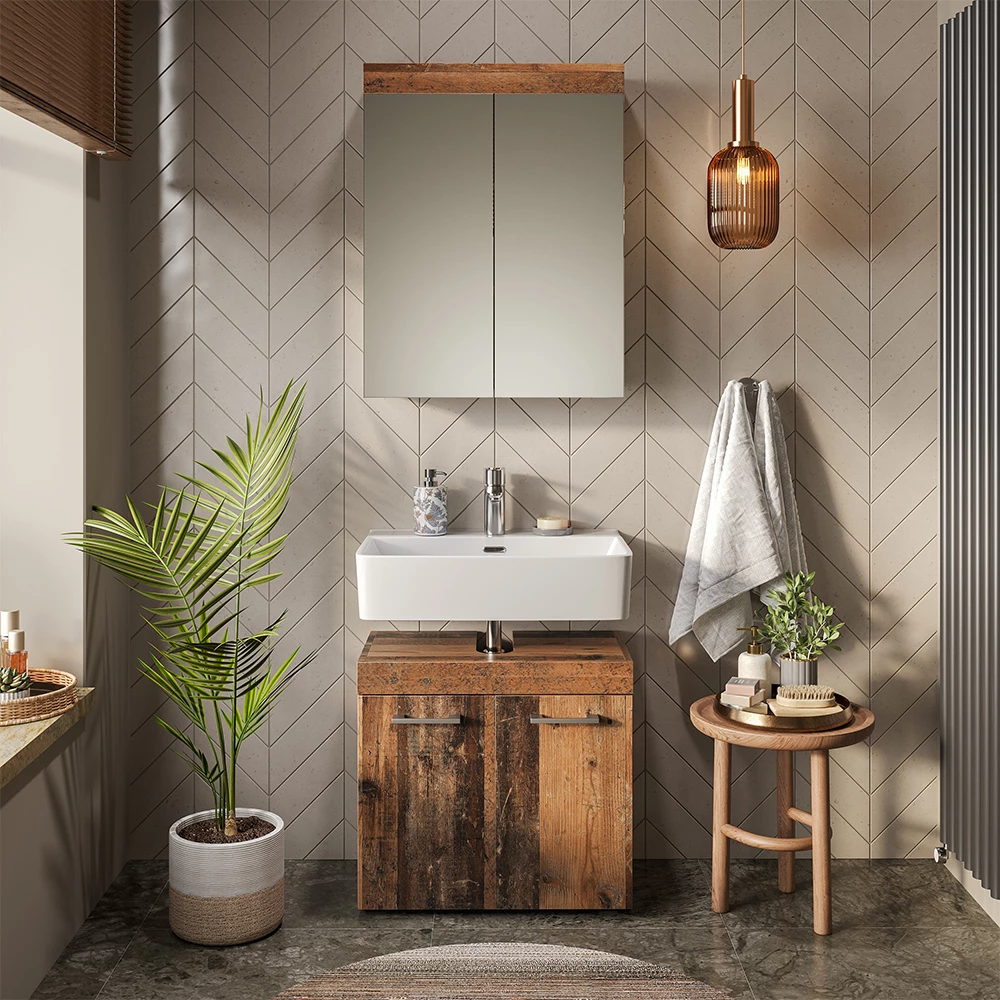 Set di mobili da bagno in Oldstyle shown in ambient setting with decoration