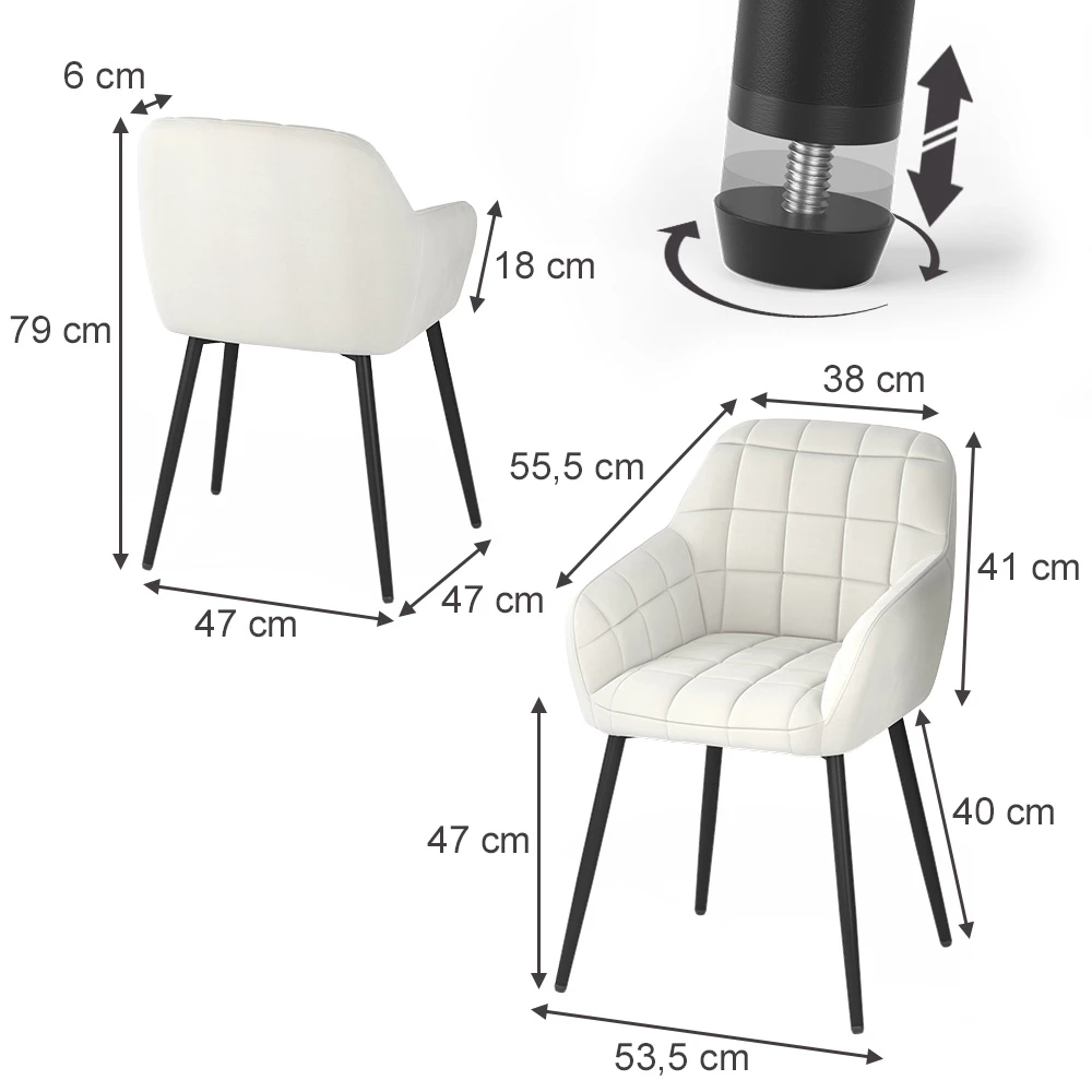 Matsalsstol in Beige on white background