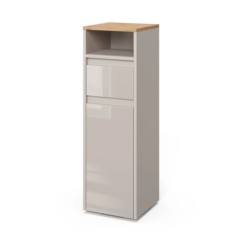 Midischrank in Cashmere auf weißem Hintergrund